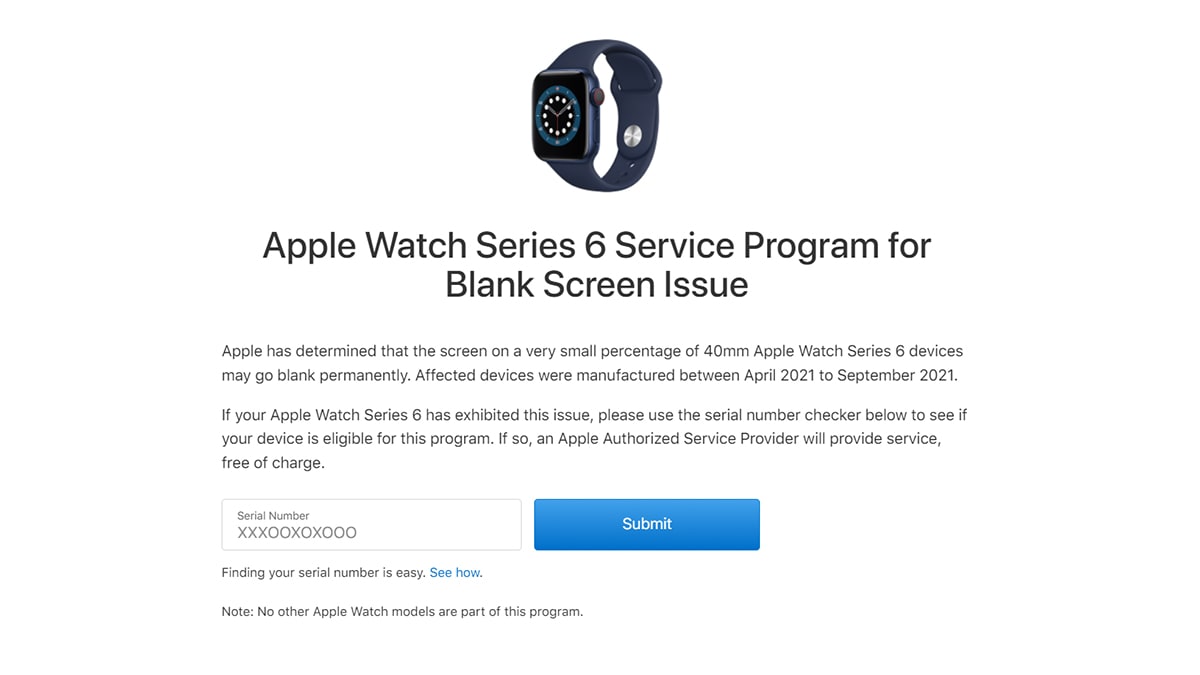 Apple запускает программу бесплатного обслуживания смарт-часов Watch Series 6 из-за проблемы с пустым экраном