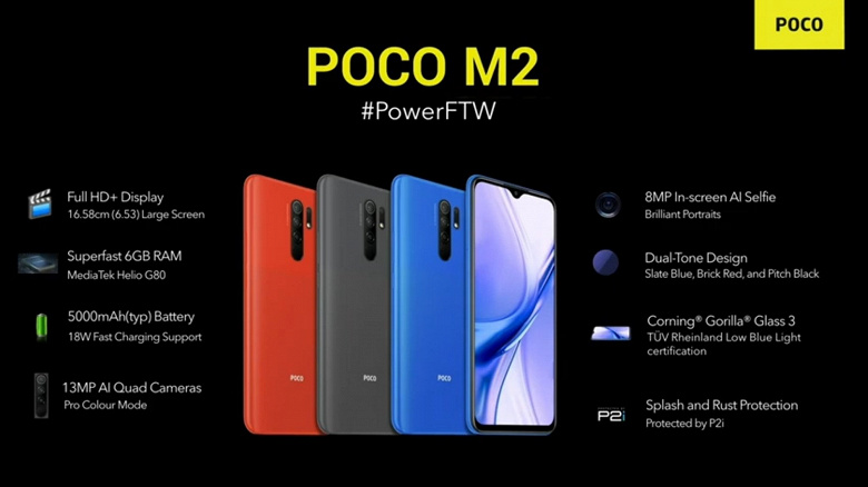 Представлен смартфон Poco M2, оказавшийся копией Redmi 9