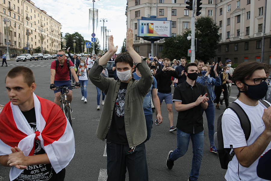 Протесты в Белоруссии после решения ЦИК по оппозиции. Фоторепортаж