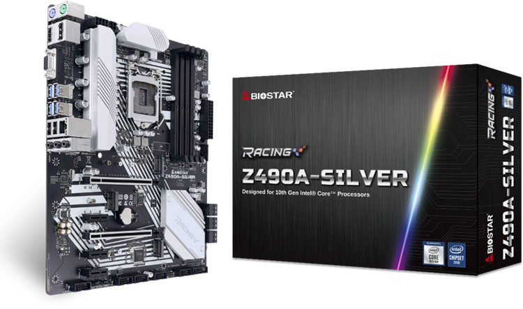 Платы Biostar Racing Z490A-Silver и Z490T-Silver рассчитаны на чипы Intel Comet Lake-S