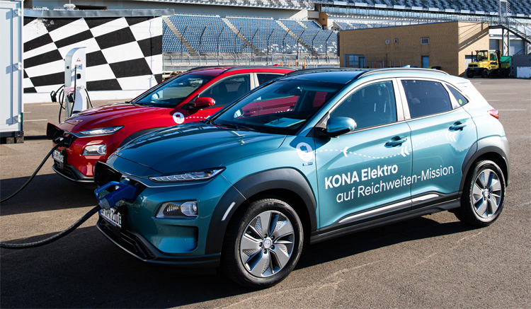 Более 1000 км: кроссовер Hyundai Kona Electric установил рекорд пробега без подзарядки