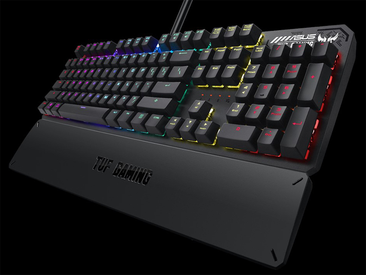 Механическая клавиатура ASUS TUF Gaming K3 RGB снабжена красочной подсветкой Aura