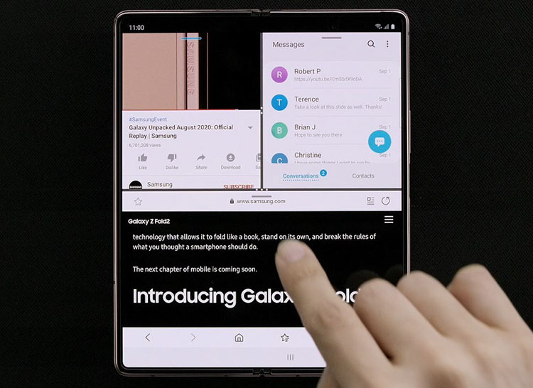 Samsung представила складной смартфон Galaxy Z Fold2: цена — 180 тыс. рублей