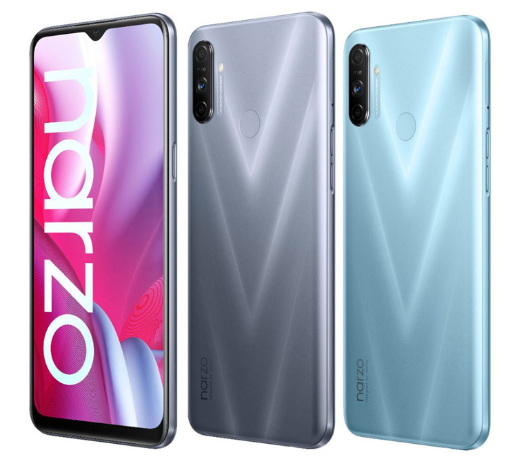 Представлены бюджетные смартфоны Realme Narzo 20 и 20A с тройными камерами и большими батареями