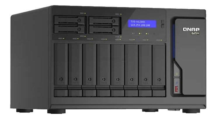 QNAP TVS-H1288X и TVS-H1688X: гибридные NAS c Intel Xeon-W, 128 Гбайт RAM, SATA HDD/SSD + NVMe SSD и 10GbE-портами