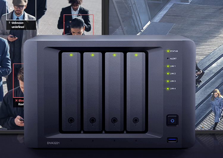 NAS-хранилище Synology DVA3221 рассчитано на платформы видеонаблюдения