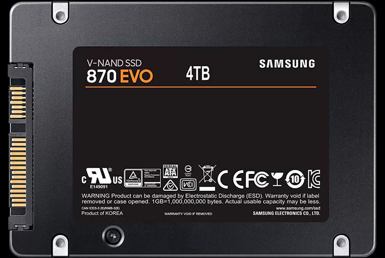 Данные о характеристиках и ценах SSD Samsung 870 EVO SATA указывают на скорый анонс