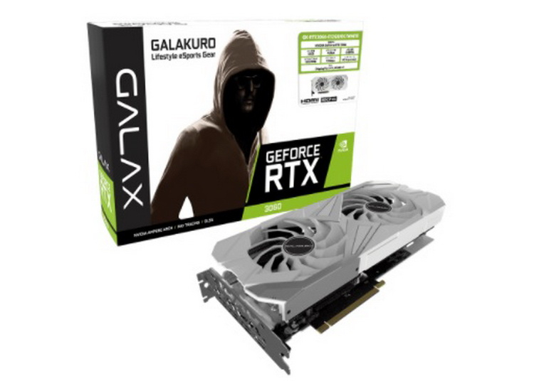 Galax представила белоснежную Galakuro GeForce RTX 3060 с ценой почти в $550