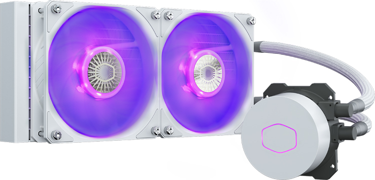 Система охлаждения Cooler Master MasterLiquid ML240L V2 RGB White Edition снабжена вентиляторами SickleFlow