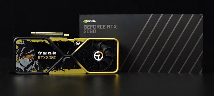 NVIDIA показала уникальную GeForce RTX 3080 в стиле Overwatch