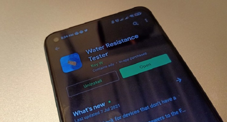 Приложение Water Resistance Tester проверит водонепроницаемость смартфона, не используя воду