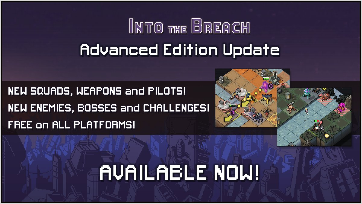 Пошаговая стратегия Into the Breach получила крупное контентное обновление и вышла на iOS и Android