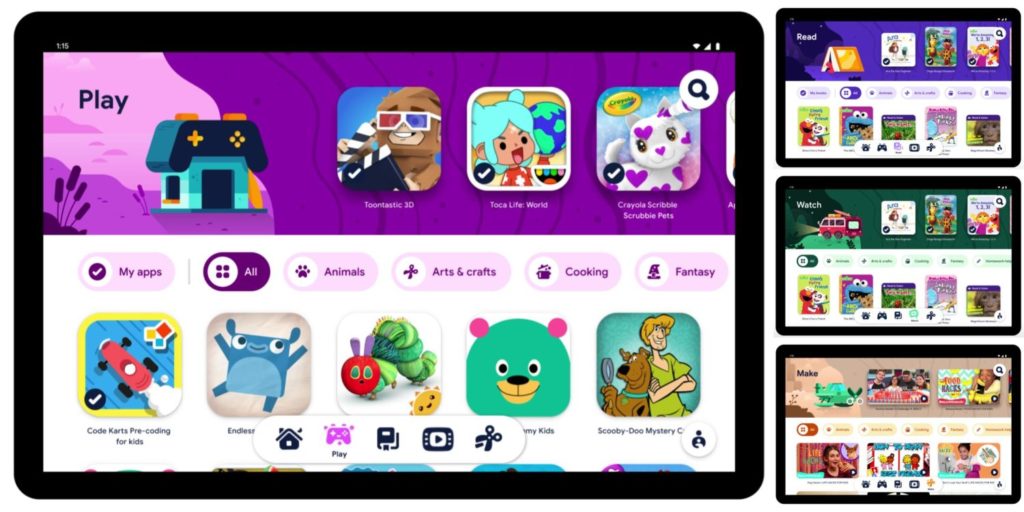 Google запустила детский режим для планшетов на Android