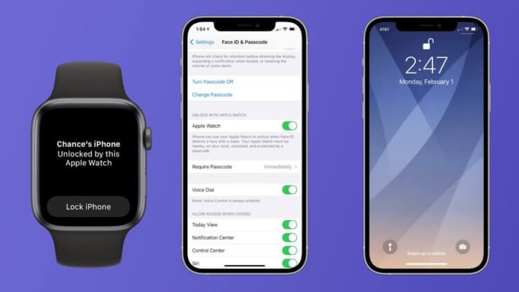 В iOS 14.5 появилась разблокировка iPhone с помощью Apple Watch