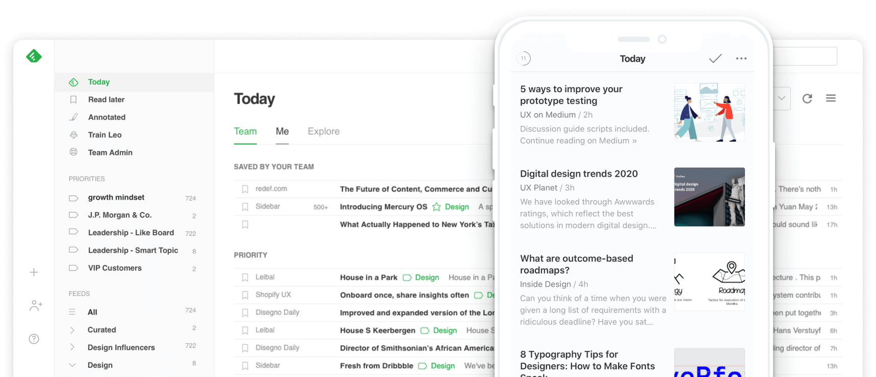 Как разделить работу и личную жизнь. Приложение Feedly