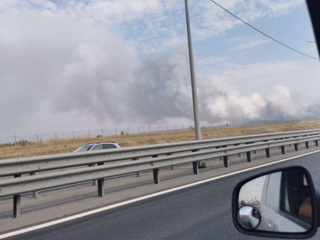 Мощный лесной пожар вплотную подступил к воронежскому селу