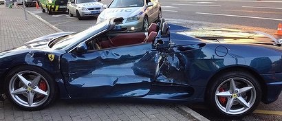 Директор знаменитого музыкального сайта разбил свою Ferrari о маршрутку. Есть пострадавшие. Видео