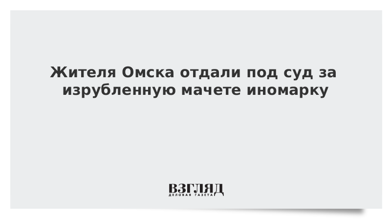 Жителя Омска отдали под суд за изрубленную мачете иномарку