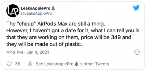 Apple AirPods Max qulaqlıqlarının büdcə versiyasını hazırlayır