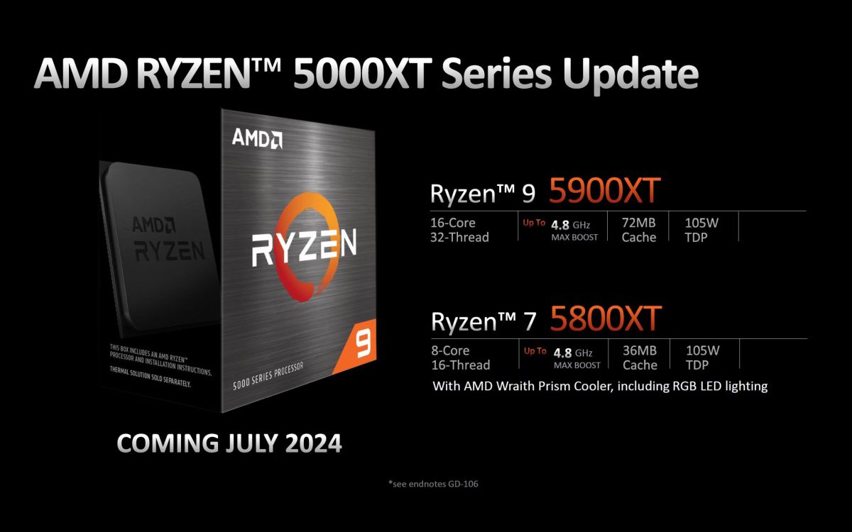 AMD перенесла релиз процессоров Ryzen 7 5800XT и Ryzen 9 5900XT для Socket AM4 на август