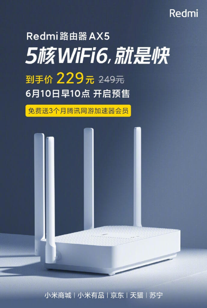 Redmi выпустила роутер с поддержкой Wi-Fi 6 за $32