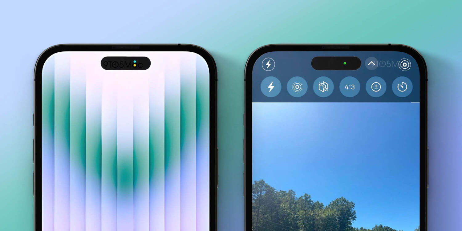 Пространство между вырезами iPhone 14 Pro будет использоваться