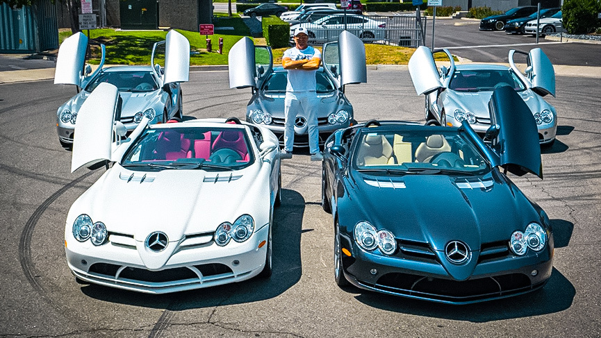 Видео: бизнесмен купил пять Mercedes-Benz SLR McLaren и испытал сразу все