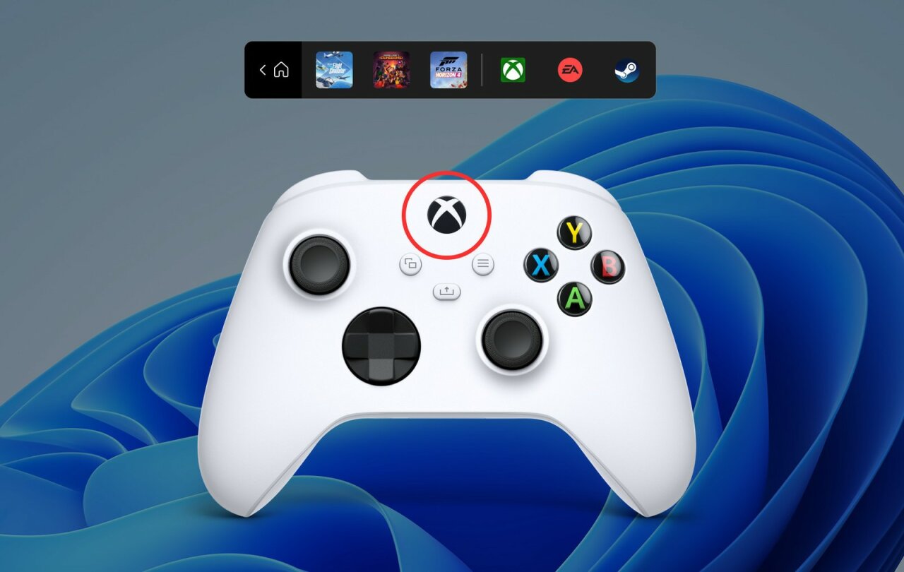 Microsoft начала тестирование Xbox Controller Bar для Windows 11