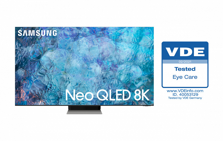 «Лучший телевизор всех времён» — Samsung Neo QLED — первым на рынке получил сертификат VDE Eye Care