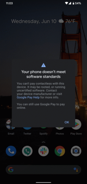 Осторожно с установкой. Платёжный сервис Google Pay пока не работает на Android 11