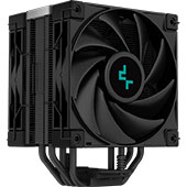 Процессорный охладитель DeepCool AK400 Zero Dark Plus: кулер башенного типа с четырьмя тепловыми трубками прямого контакта и двумя вентиляторами 120 мм