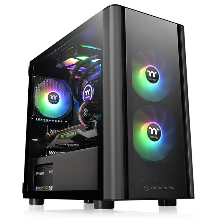 ПК-корпус Thermaltake V150 TG оснащён двумя панелями из закалённого стекла