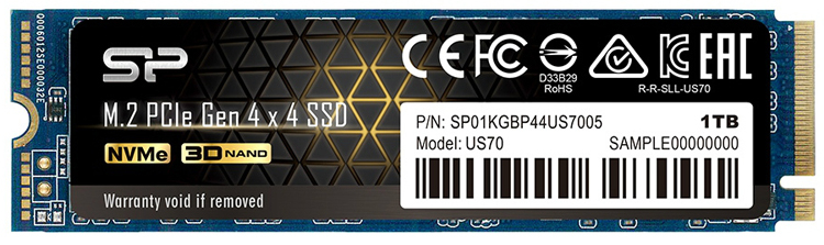 Представлены SSD-накопители Silicon Power US70 с интерфейсом PCI Express 4.0