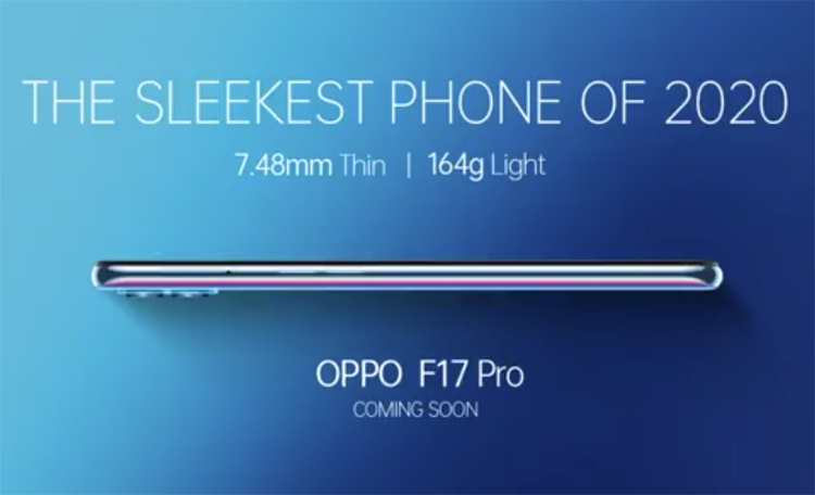 Самый тонкий смартфон 2020 года: грядущий OPPO F17 Pro выполнен в корпусе толщиной менее 7,5 мм