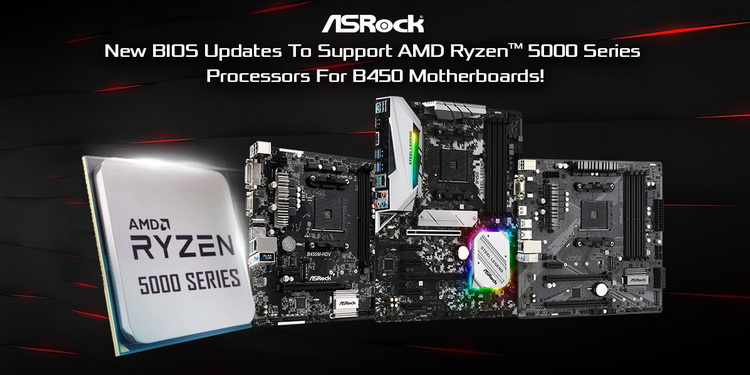 Материнские платы ASRock на базе AMD B450 получили поддержку процессоров Ryzen 5000