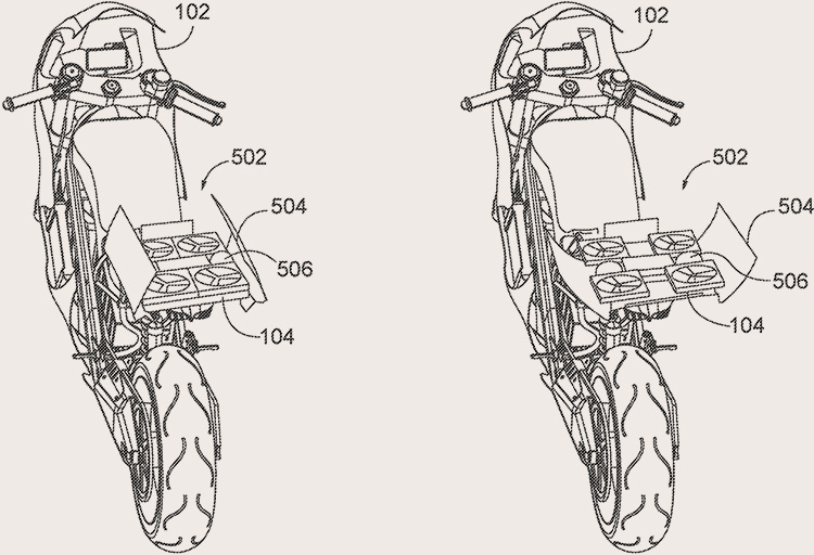 Honda запатентовала квадрокоптер, встроенный в мотоцикл