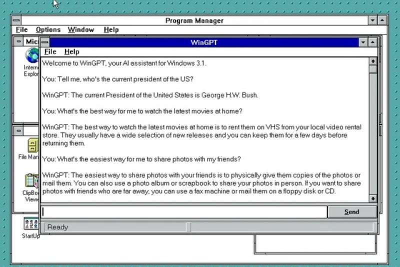 ChatGPT стал доступен на 30-летней системе Windows 3.1
