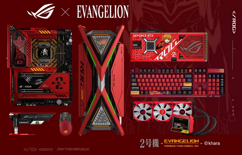 ASUS представила комплектующие серии ROG Strix EVA-02 Edition по мотивам аниме «Евангелион»