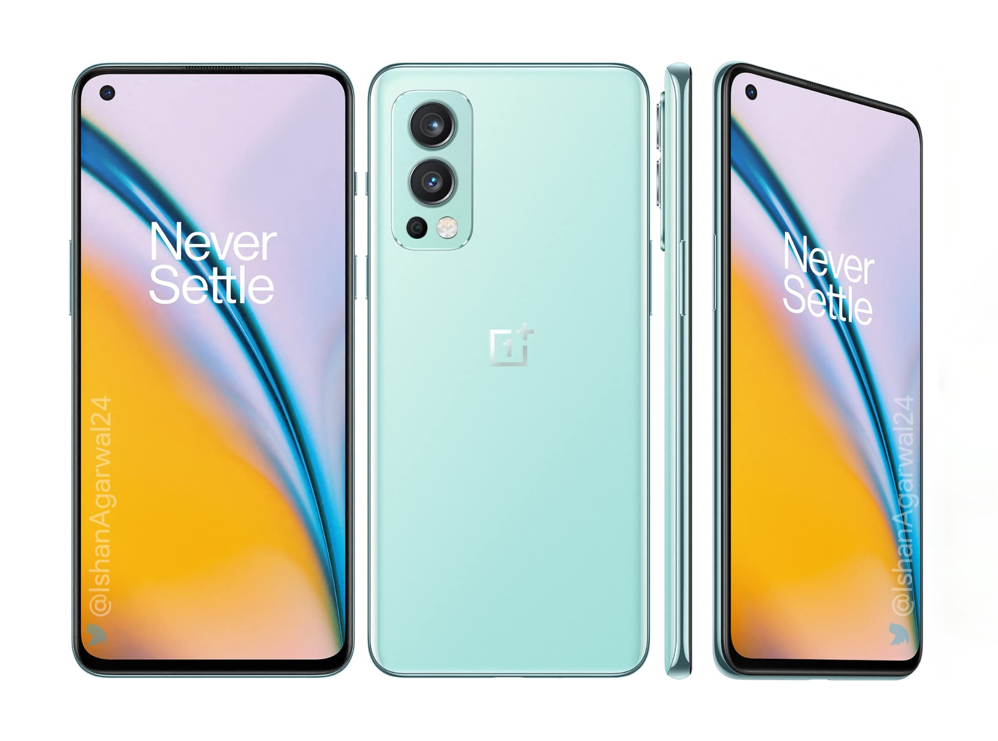 OnePlus Nord 2 5G показался на официальных рендерах: дизайн в стиле OnePlus 9 и две расцветки