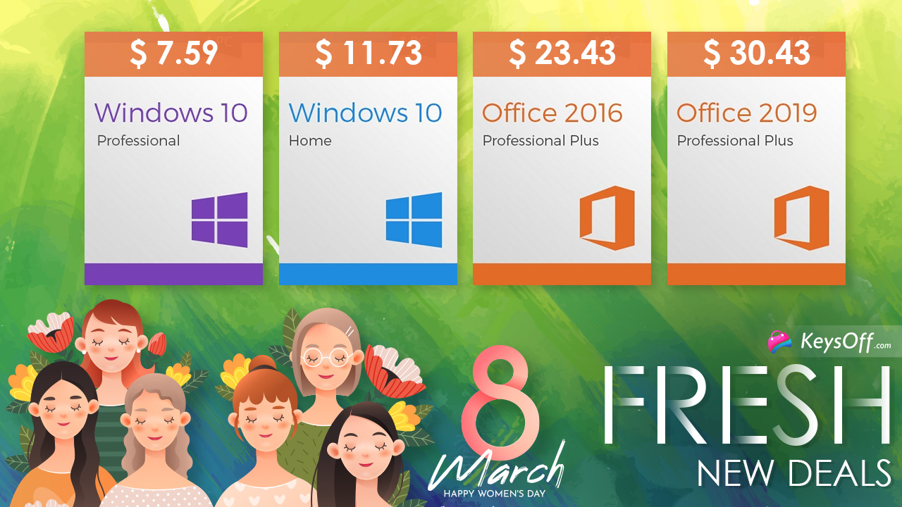 [на правах рекламы] Праздник весны: Windows 10 Pro за 7.59＄, Office 2019 ProPlus за 30.43＄и другие скидки