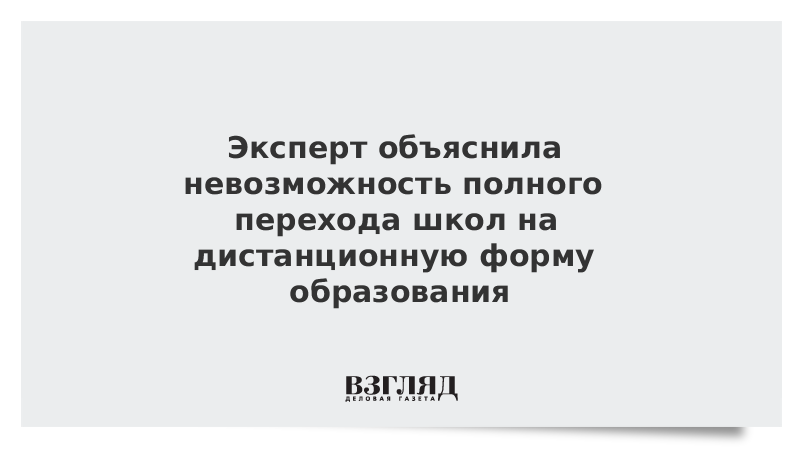 Эксперт объяснила невозможность полного перехода школ на дистанционную форму образования