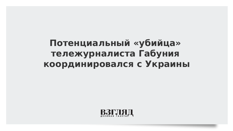 Потенциальный «убийца» тележурналиста Габунии координировался с Украины