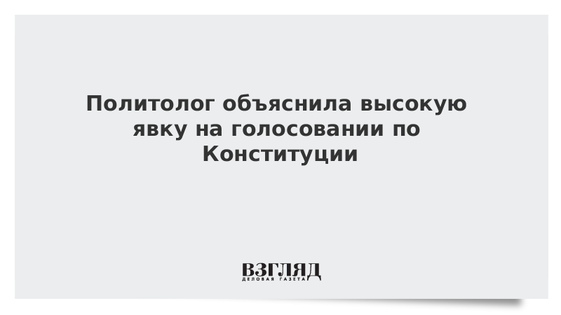 Политолог объяснила высокую явку на голосовании по Конституции