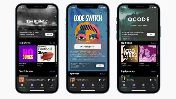 Apple запустила платные подписки для подкастов