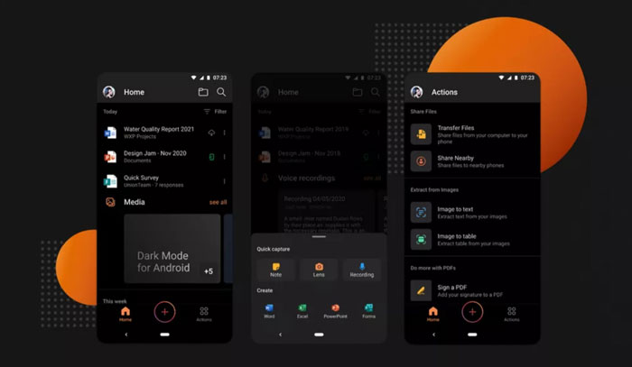 Microsoft добавит темный режим в Office для Android