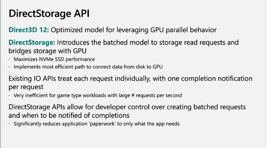 DirectStorage API работает и с PCI-Express Gen 3 SSD