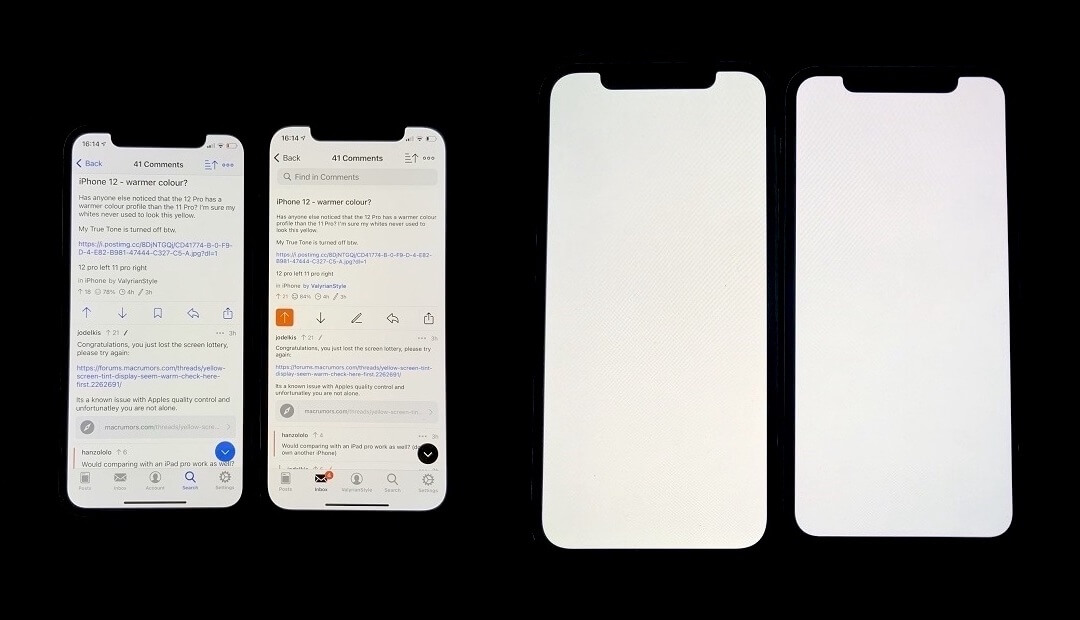 Владельцы iPhone 12 жалуются на желтизну дисплея