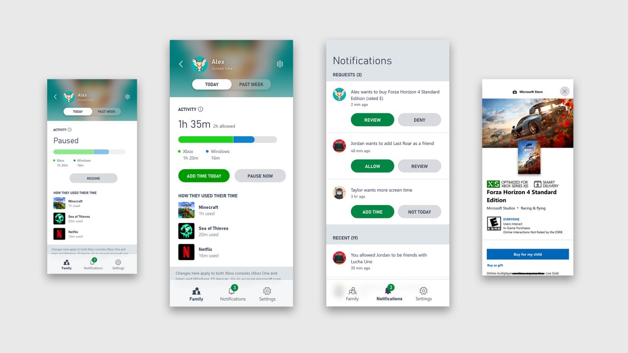 Приложение Xbox Family Settings получило новые функции для управления детским игровым временем