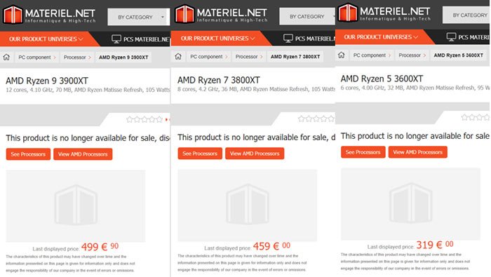 Стала известна стоимость процессоров AMD Ryzen 9 3900XT, Ryzen 7 3800XT и Ryzen 5 3600XT