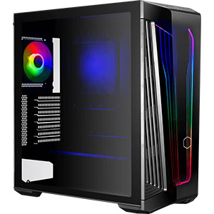 Корпус Cooler Master MasterBox 540 с оригинальной передней панелью и красивой подсветкой, а также съемной верхней панелью